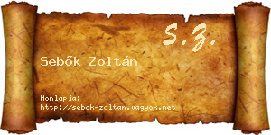 Sebők Zoltán névjegykártya